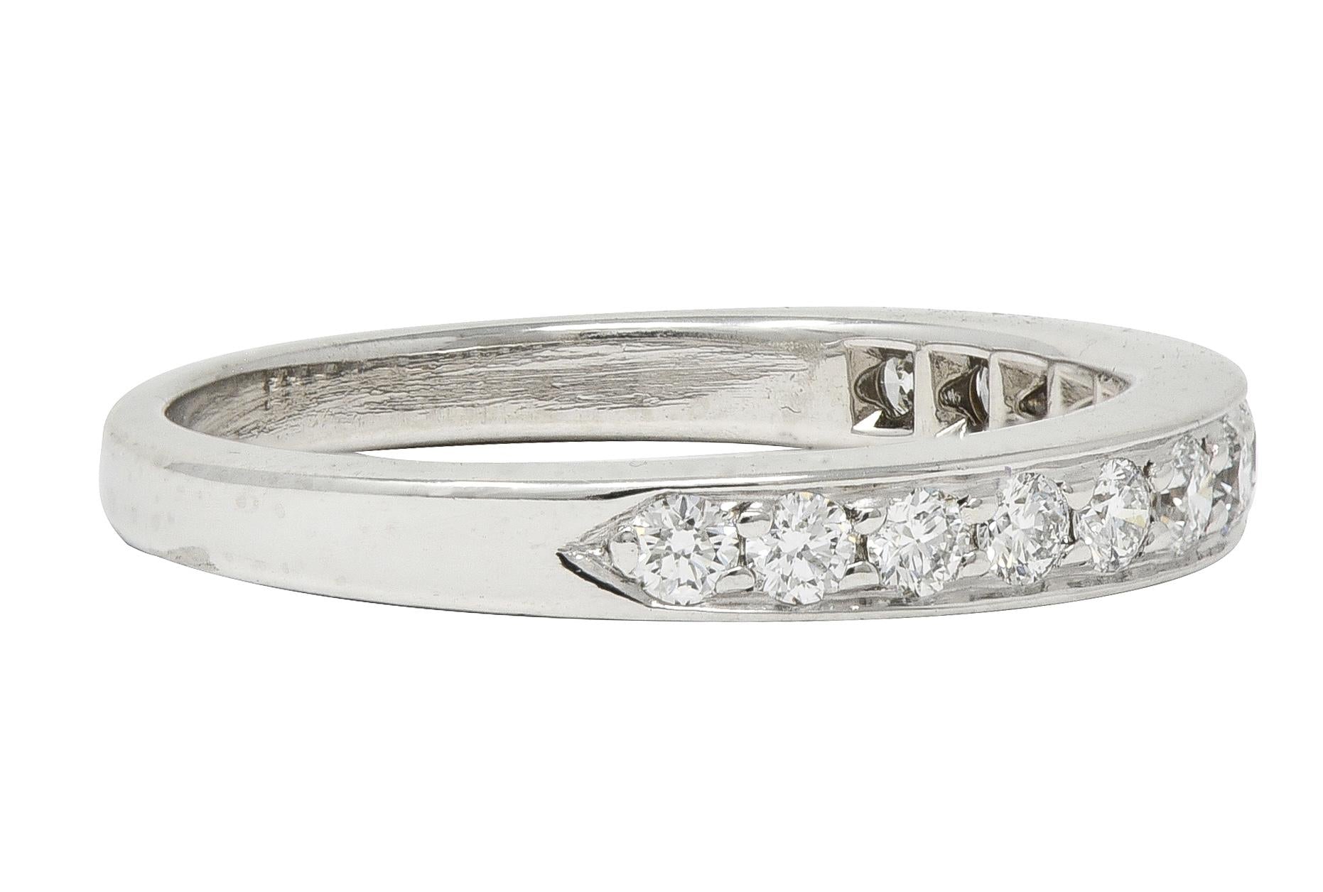 Tiffany & Co. Contemporary Round Brilliant Diamond Platinum Wedding Band Ring