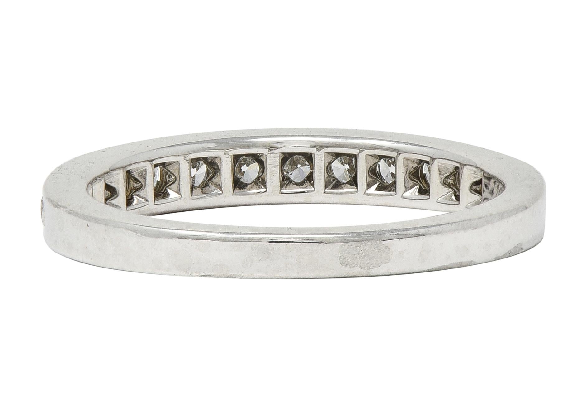 Tiffany & Co. Contemporary Round Brilliant Diamond Platinum Wedding Band Ring