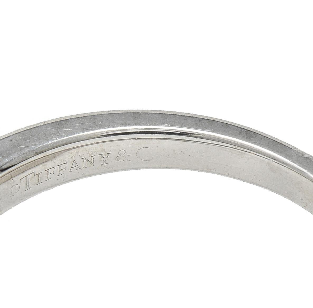 Tiffany & Co. Contemporary Round Brilliant Diamond Platinum Wedding Band Ring
