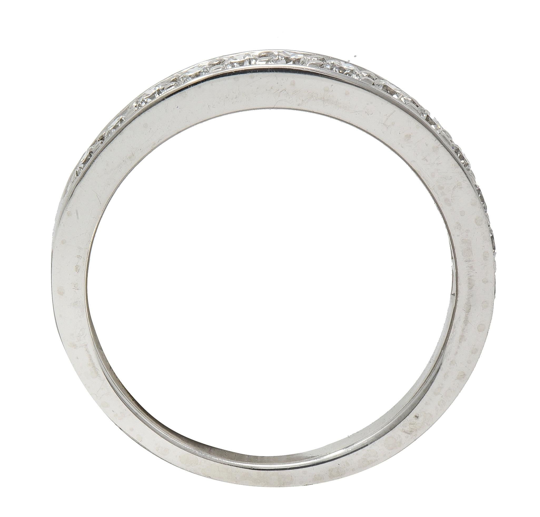 Tiffany & Co. Contemporary Round Brilliant Diamond Platinum Wedding Band Ring