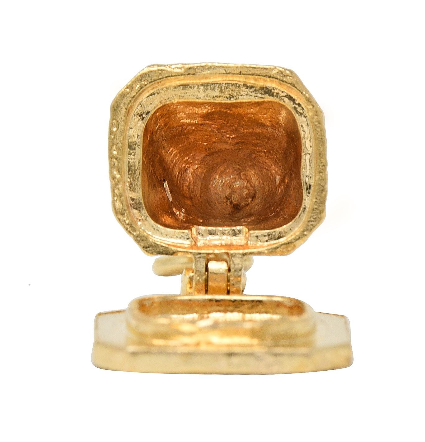 1990's 14 Karat Yellow Gold Vintage Buddha Pendant Locket Charm