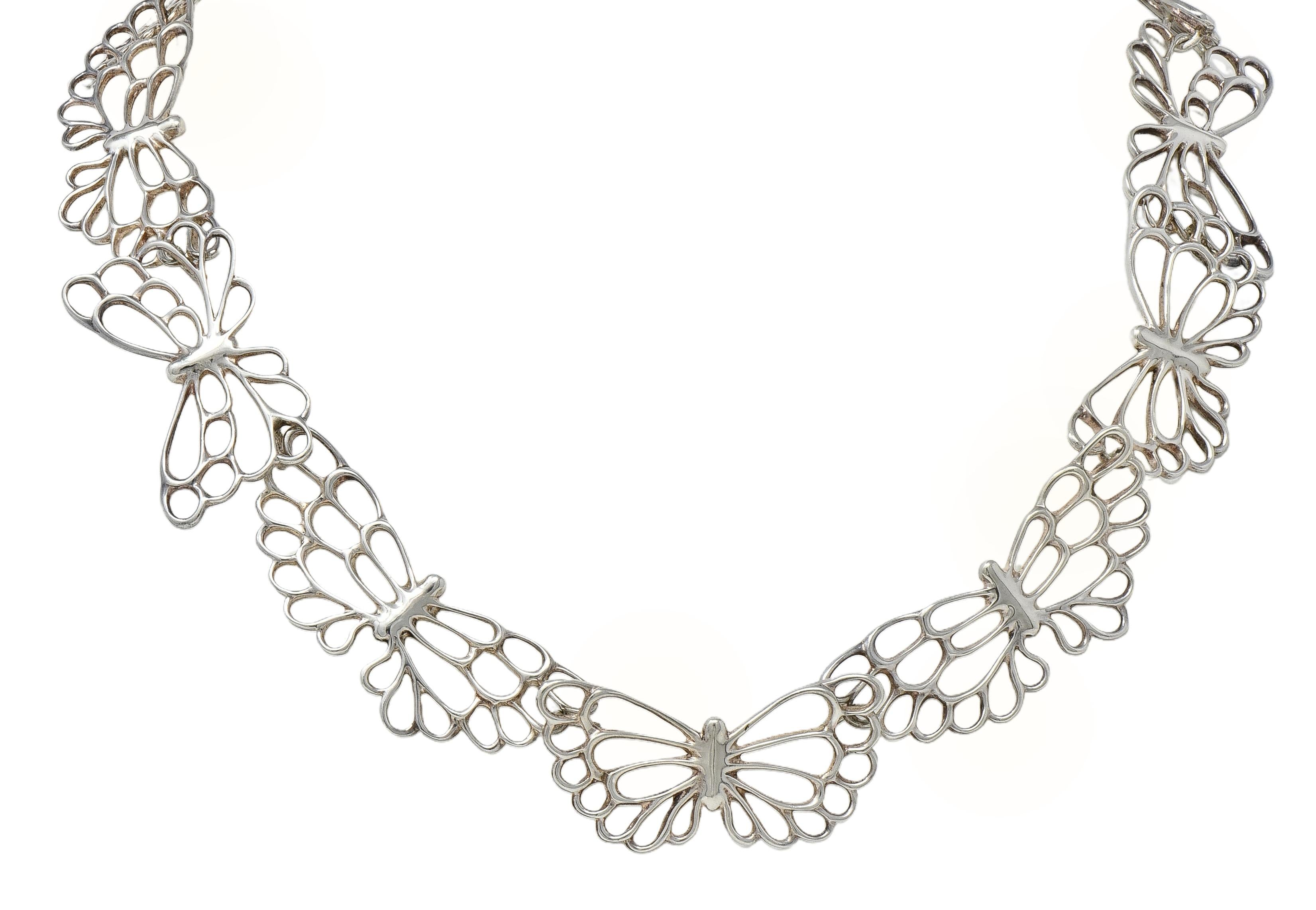 Angela Cummings 1992 Sterling Silver Vintage Butterfly Necklace