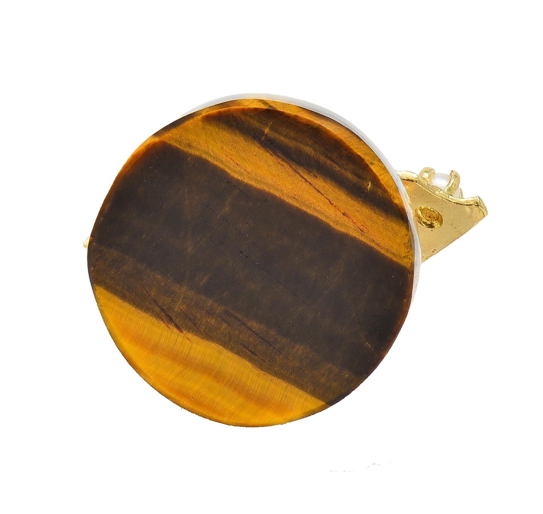 1960's Multi-Gem 14 Karat Yellow Gold Vintage Wishing Well Pendant Charm