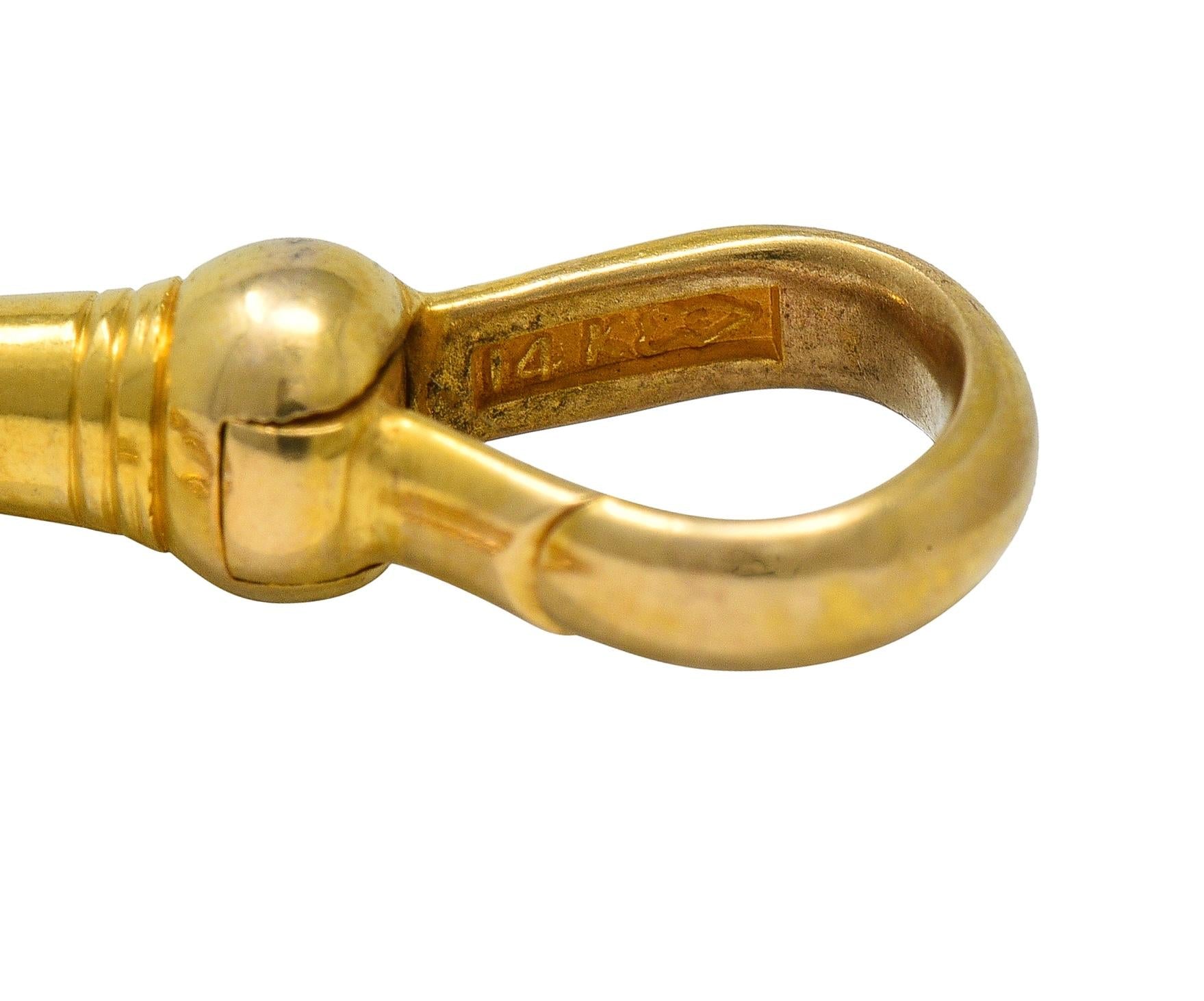 Carter Gough & Co. Egyptian Revival Art Nouveau 14K Gold Antique Fob Pendant
