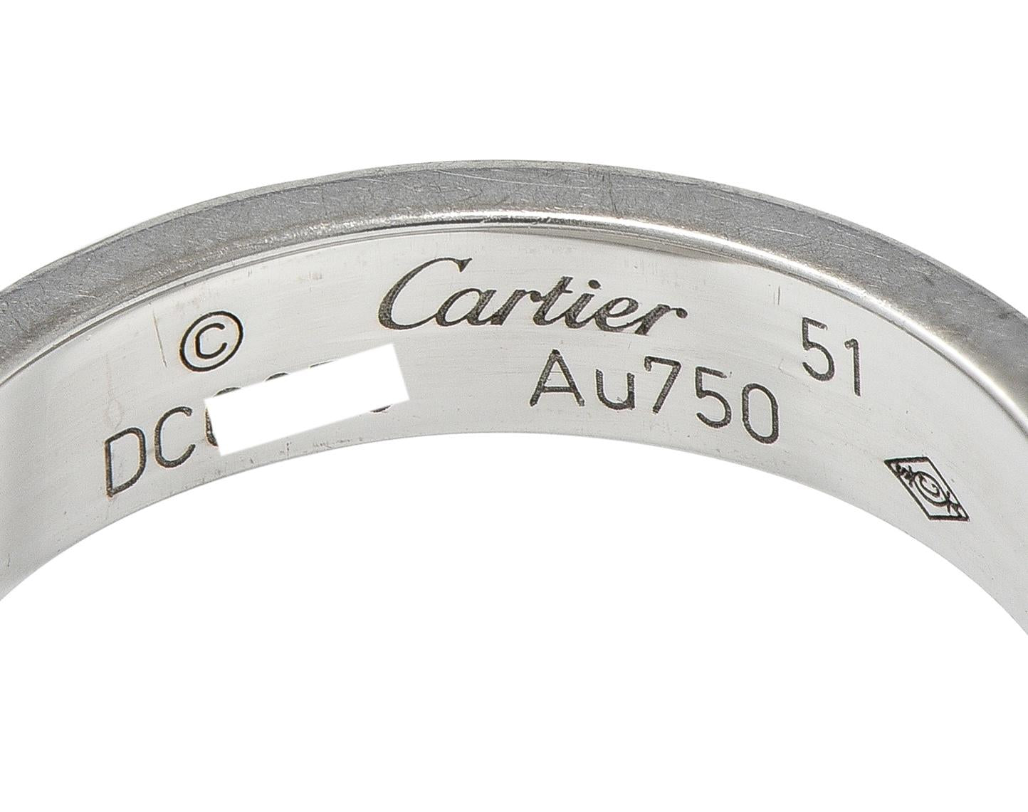Cartier Contemporary Diamond 18 Karat White Gold High Love Unisex Band Ring