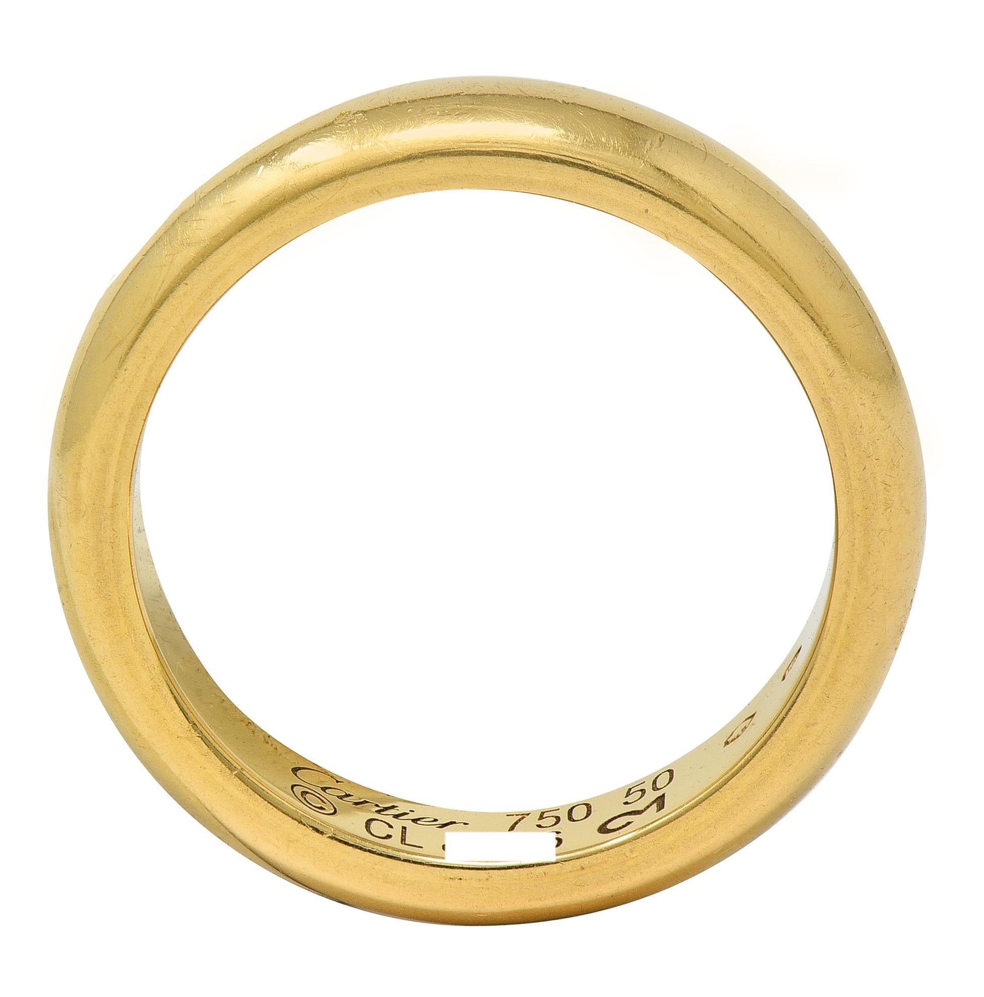 Cartier 2000's 18 Karat Yellow Gold Wedding Band Ring
