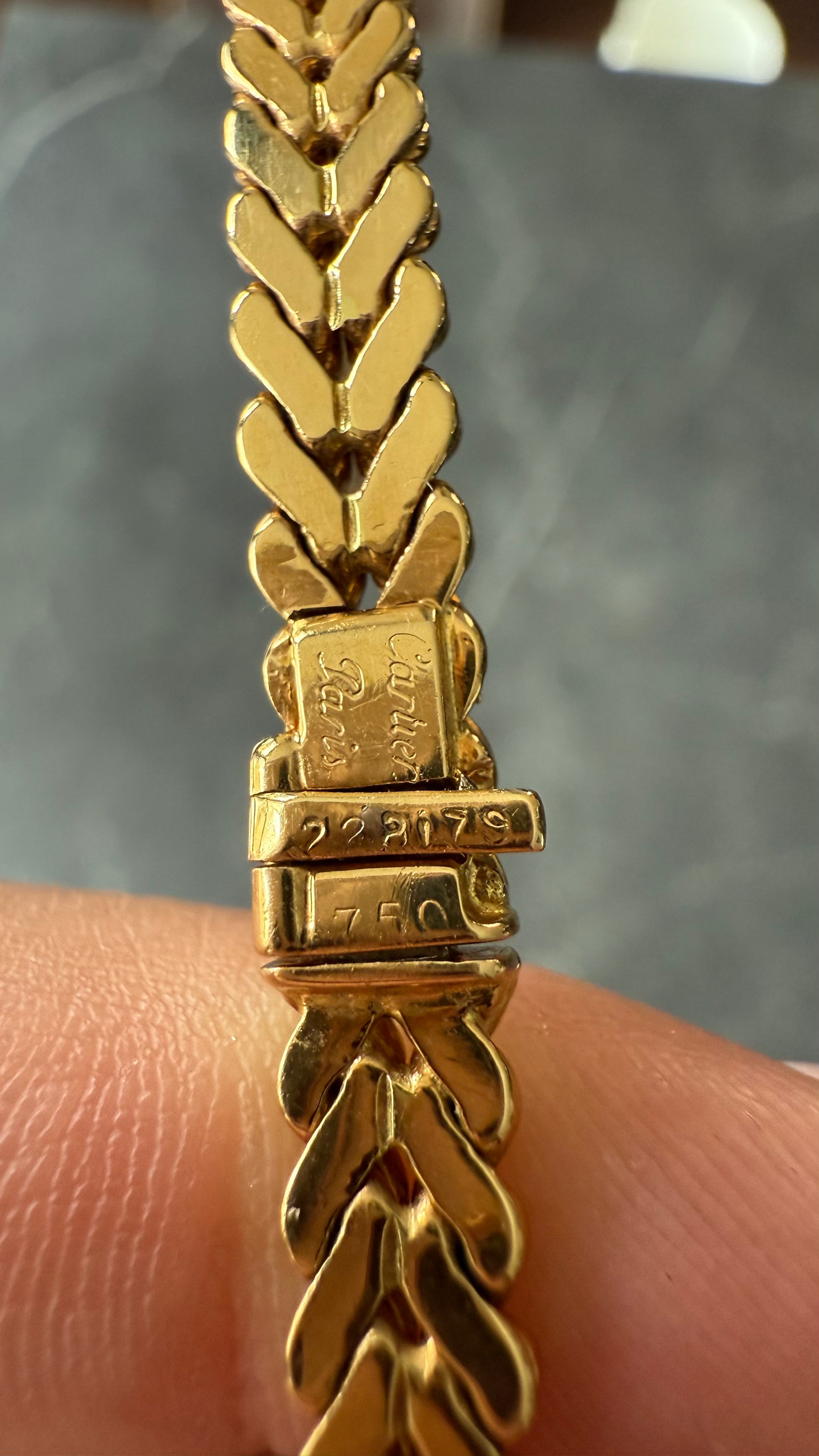 Cartier Paris Georges L'Enfant 3.45 CTW Diamond 18 Karat Yellow Gold Vintage Agrafe Collar Necklace