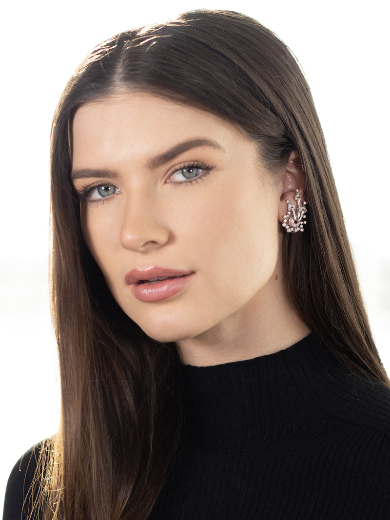 Proantic: Turquoise Diamond Platinum Earrings