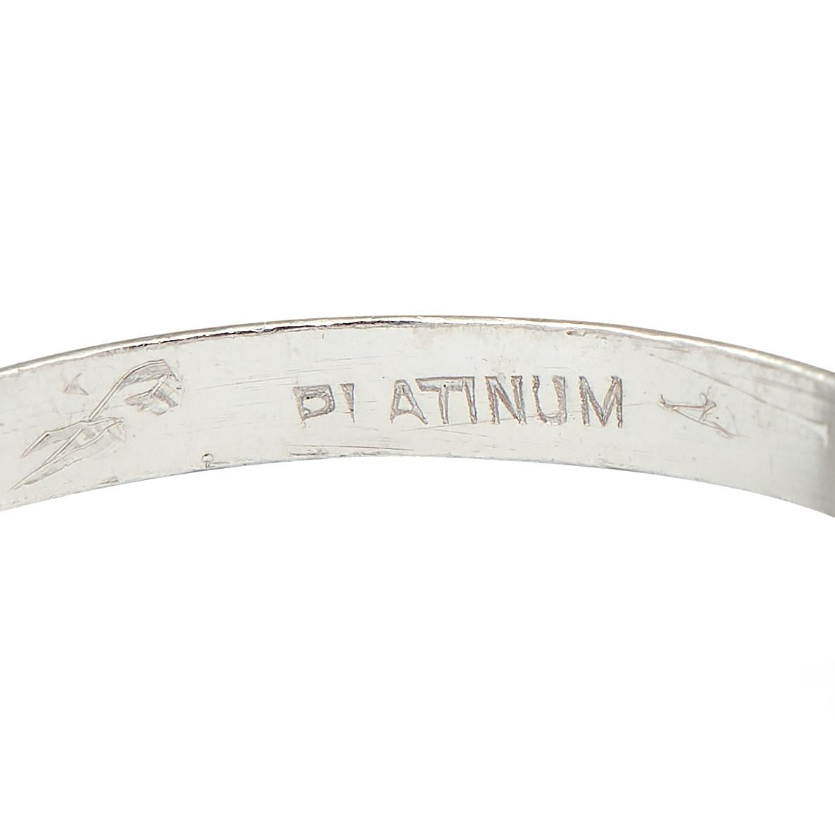 Art Deco 1932 Platinum Orange Blossom Vintage Wedding Band Ring