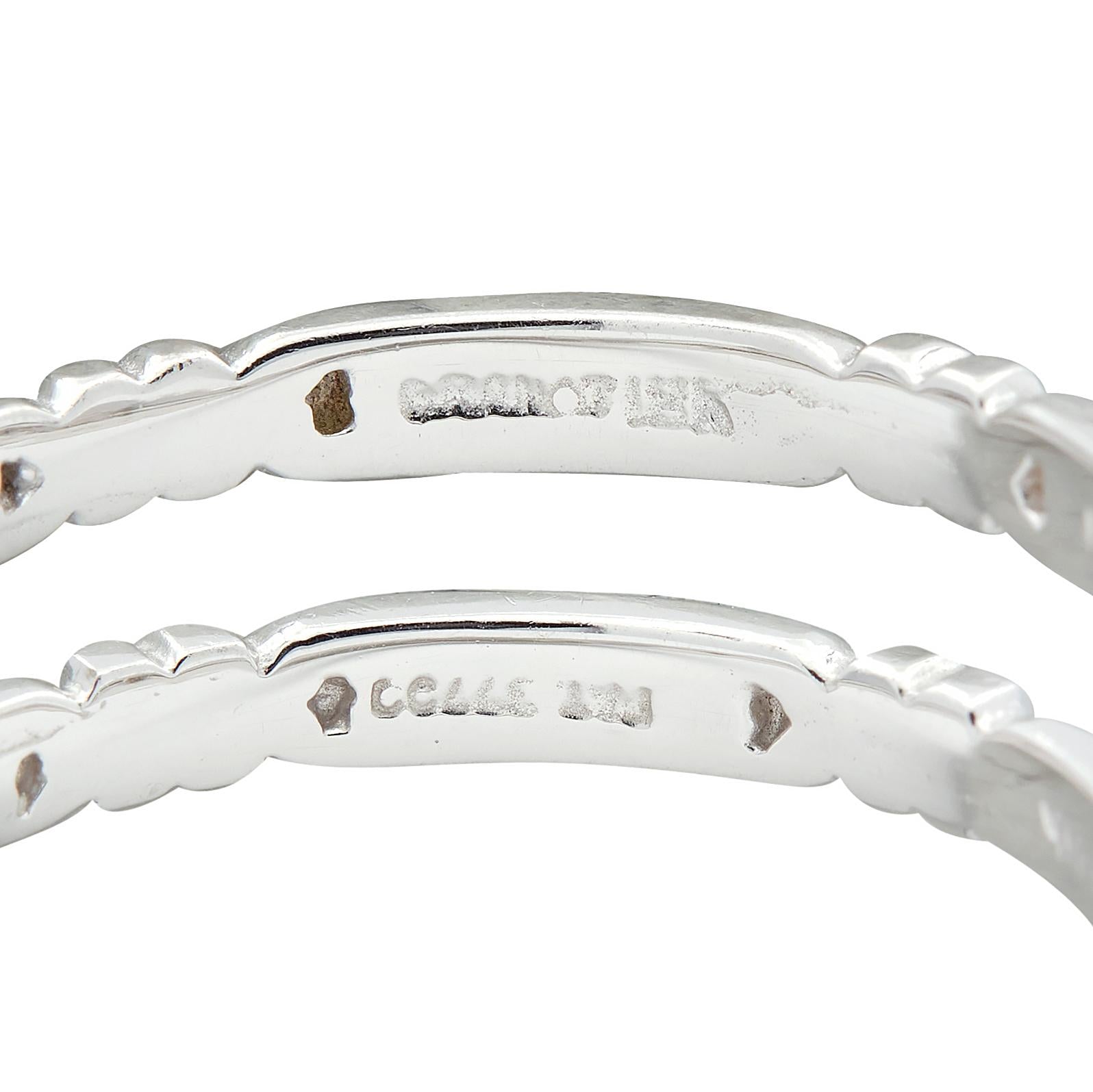 Art Deco 18 Karat White Gold Orange Blossom Buckle Wedding Band Ring