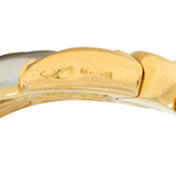 Bulgari French 1980's 18 Karat Yellow Gold Stainless Steel Saetta Cuff Bracelet