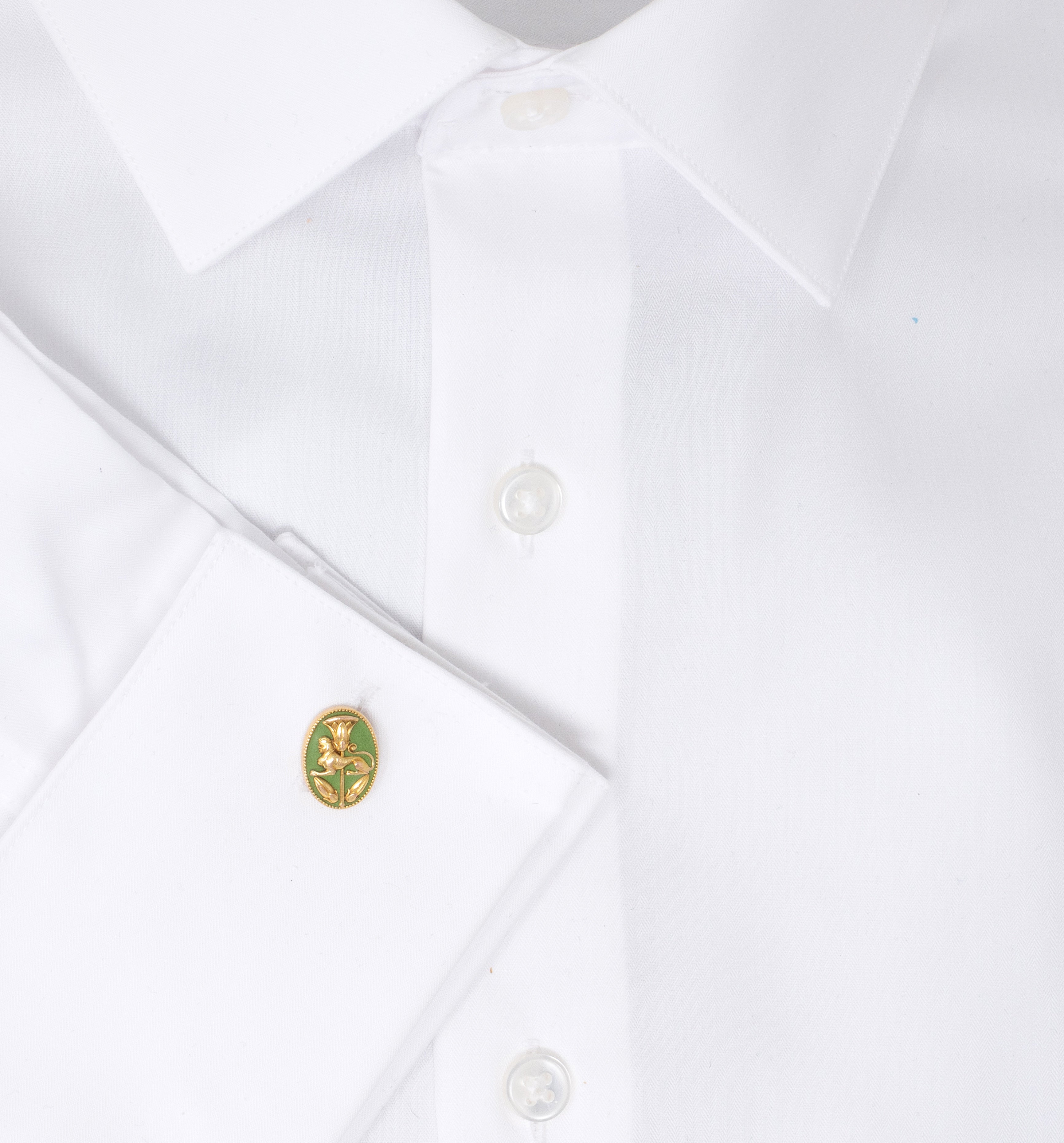 Marcus & Co. Early Art Deco Egyptian Revival Enamel 14 Karat Yellow Gold Antique Cufflinks