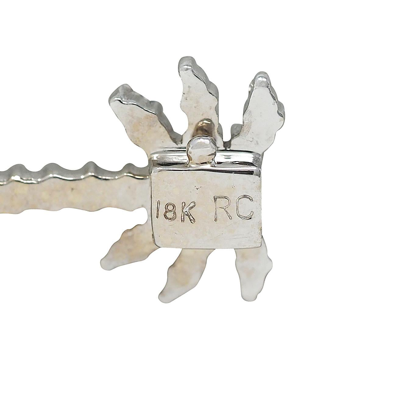 Roberto Coin Diamond 18 Karat White Gold Palm Tree Tiny Treasures Bracelet