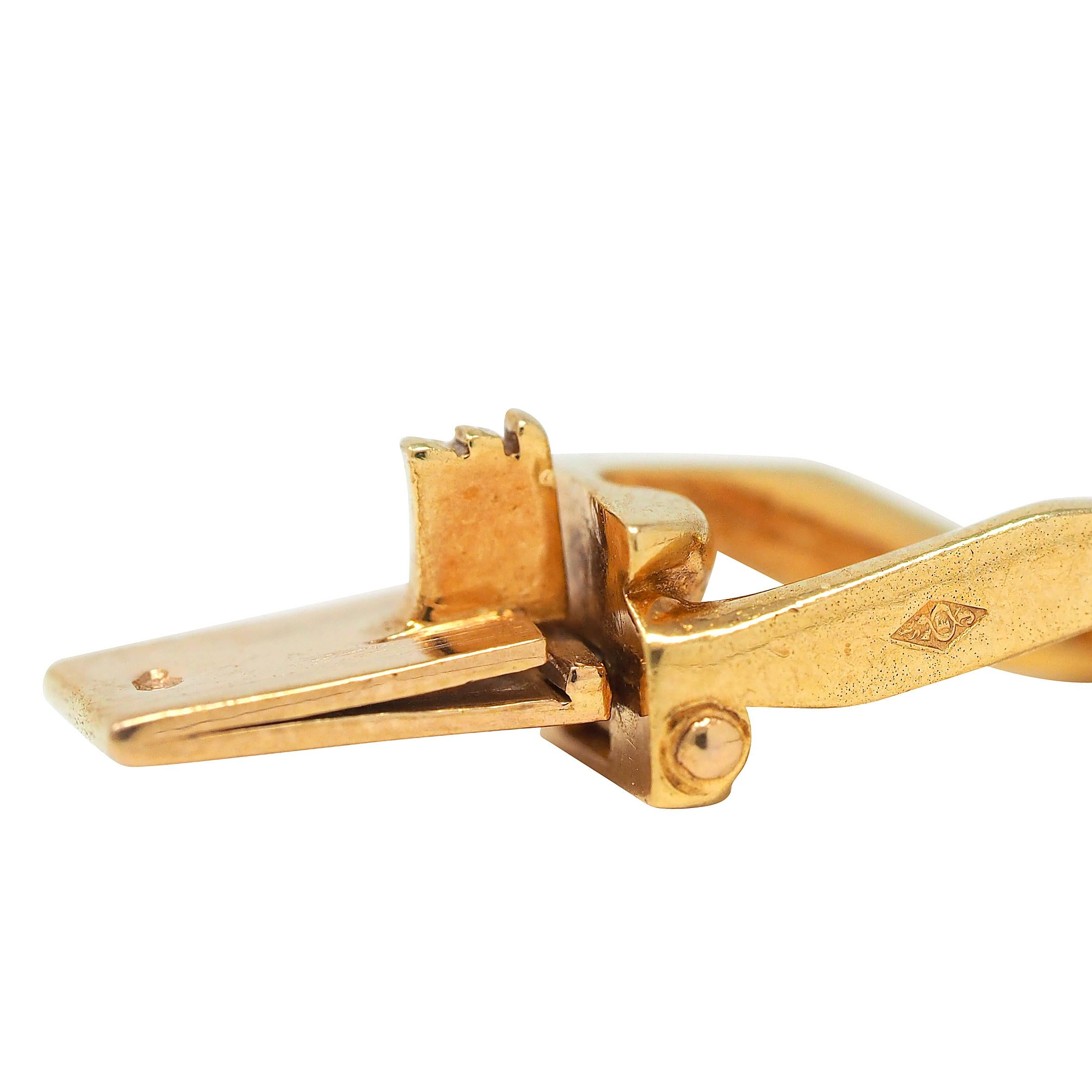 Cartier Paris 1960's Emerald Diamond 18K Yellow Gold Vintage Station Necklace