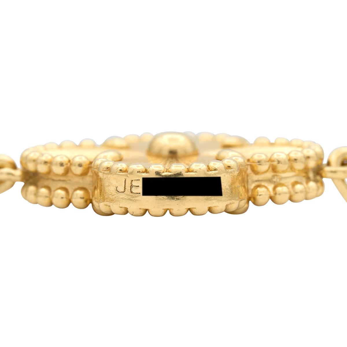 Van Cleef & Arpels 2020's 18K Gold Contemporary Alhambra Station Link Bracelet