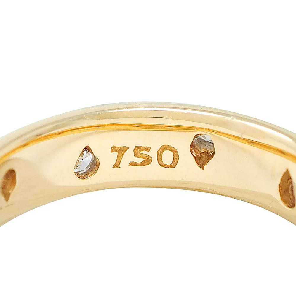 Tiffany & Co. 2000's Diamond Platinum 18 Karat Yellow Gold Etoile Band Ring