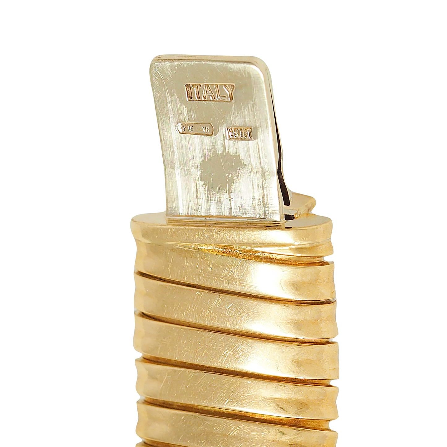 Carlo Weingrill 1980's 18K Gold Vintage Ancient Roman Coin Tubogas Necklace