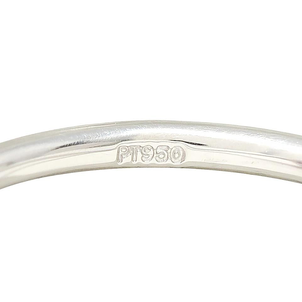 Contemporary 2.85 CTW Spinel Diamond Platinum Cushion Halo Ring