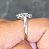 Art Deco 2.10 CTW Emerald Cut Diamond Platinum Vintage Cluster Ring Wilson's Estate Jewelry