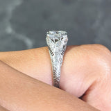 Art Deco 1928 1.18 CTW Old European Cut Diamond Platinum Twist Engagement Ring Wilson's Estate Jewelry