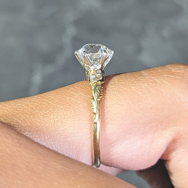 Antique old mine cut diamond ring Outlet