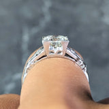 Art Deco 1.03 CTW Old European Cut Diamond Platinum Streamlined Vintage Engagement Ring Wilson's Estate Jewelry