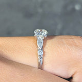 Retro 1.18 CTW Old European Diamond Platinum Vintage Engagement Ring Wilson's Estate Jewelry