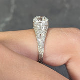 Art Deco 2.38 CTW Old European Diamond Platinum V Vintage Engagement Ring GIA Wilson's Estate Jewelry
