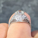 Edwardian 1.77 CTW Old European Cut Diamond Platinum Bombay Engagement Ring Wilson's Estate Jewelry