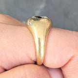 Cartier 1960's 1.22 CTW Oval Cut Diamond 18 Karat Yellow Gold Unisex Signet Ring Wilson's Estate Jewelry