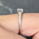Retro 0.49 CTW Transitional Cut Diamond Platinum Vintage Engagement Ring Wilson's Estate Jewelry