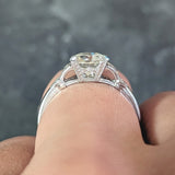 Art Deco 1.25 Center Old European Diamond Ribbon Vintage Engagement Ring Wilson's Estate Jewelry