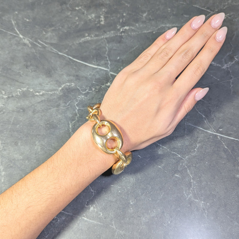 Horsebit bracelet in palladium-toned metal | GUCCI® LU