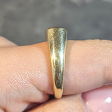 Contemporary Enamel 14 Karat Yellow Gold Egyptian Revival Cartouche Signet Ring Wilson's Estate Jewelry