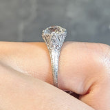 Edwardian 2.36 CTW Old European Cut Diamond Platinum Antique Engagement Ring Wilson's Estate Jewelry