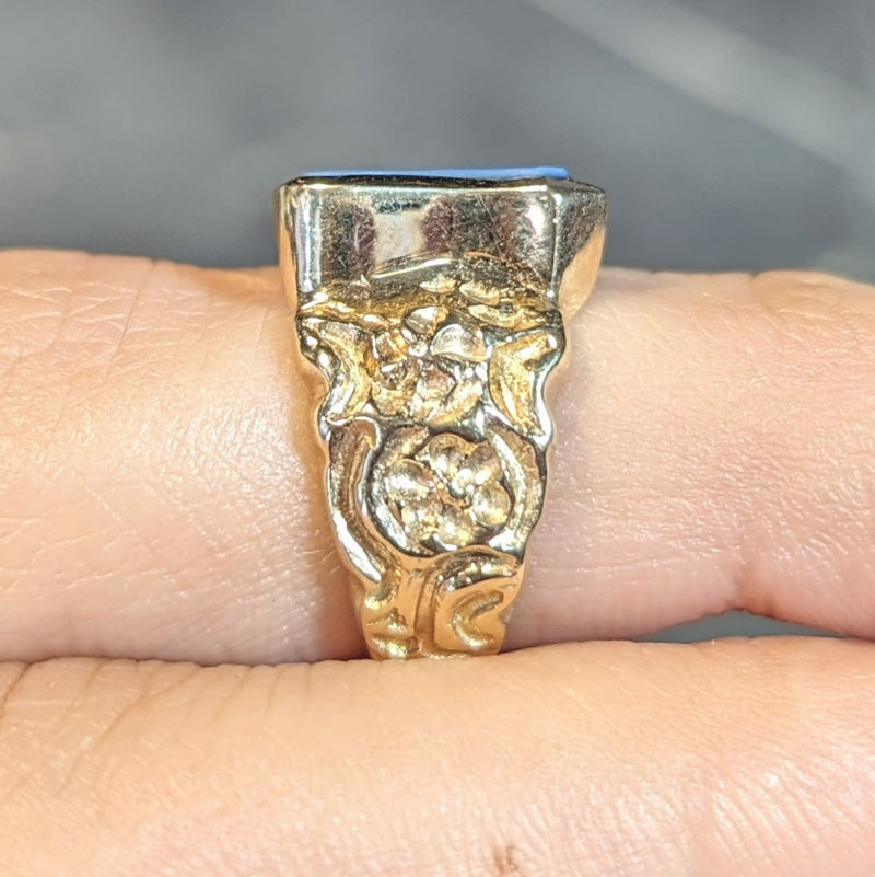 Harry Potter Ravenclaw Crest Engraved Signet Ring By Badger & Brown.
