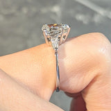 Contemporary 1.46 CTW Pear Diamond 14 Karat White Gold Engagement Ring GIA Wilson's Estate Jewelry