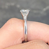 Mid-Century 1.45 CTW Round Diamond Platinum Engagement Vintage Ring GIA Wilson's Estate Jewelry