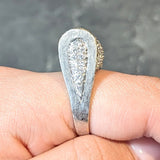 Hammerman Bros. Mid-Century 4.25 CTW Diamond Platinum 18 Karat Gold Vintage Barrel Ring Wilson's Estate Jewelry