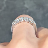 Contemporary 1.25 CTW Diamond Platinum Five Stone Wedding Band Ring Wilson's Estate Jewelry