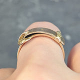 Antique 14 Karat Two-Tone Gold Nugget Buckle Belt Band Ring Wilson's Estate Jewelry