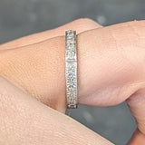 Art Deco Diamond Platinum Orange Blossom Vintage Wedding Band Ring Wilson's Estate Jewelry