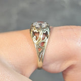 Art Nouveau 0.53 CTW Old Mine Cut Diamond 18 Karat Gold Belcher Antique Engagement Ring Wilson's Estate Jewelry