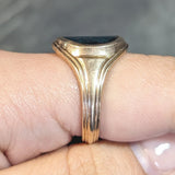 Allsop Bros. Early Art Deco Bloodstone 14 Karat Yellow Gold Antique Unisex Signet Ring