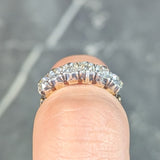 Victorian 1.45 CTW Old Mine Diamond Silver-Topped 14 Karat Yellow Gold Antique Band Ring