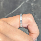 Contemporary 1.26 CTW Diamond 18 Karat Gold Eternity Wedding Band Ring