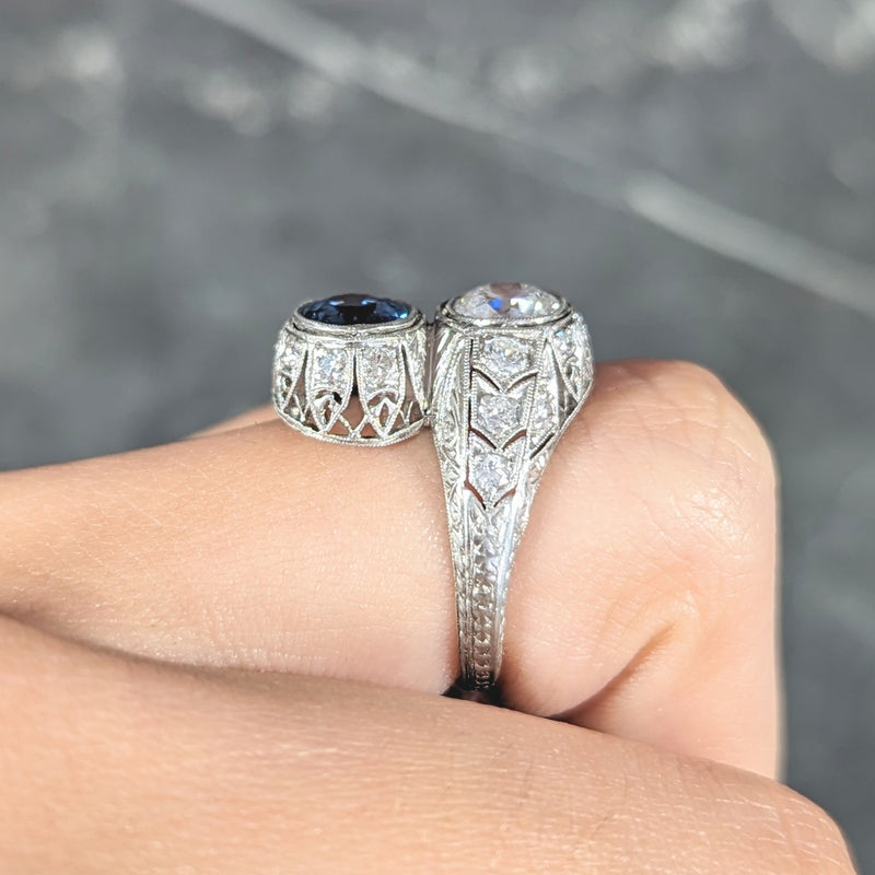Lavender Star Sapphire Diamond Platinum Ring – jeweleretteandco