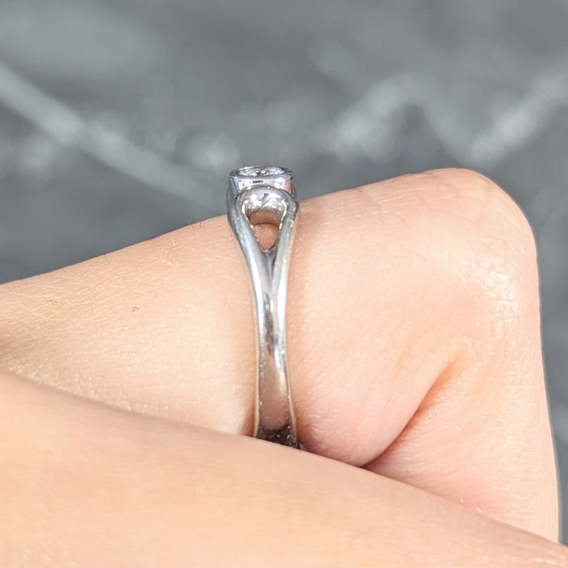 Teardrop platinum shop engagement ring