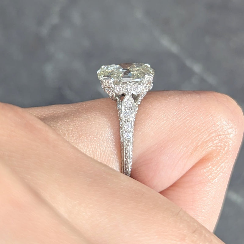 2.35 Carat Old-Mine Cut Diamond Platinum Vintage Engagement Ring – Van Rijk