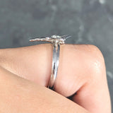 Tiffany & Co. 2000's Diamond White Gold Dragonfly Ring Wilson's Estate Jewelry